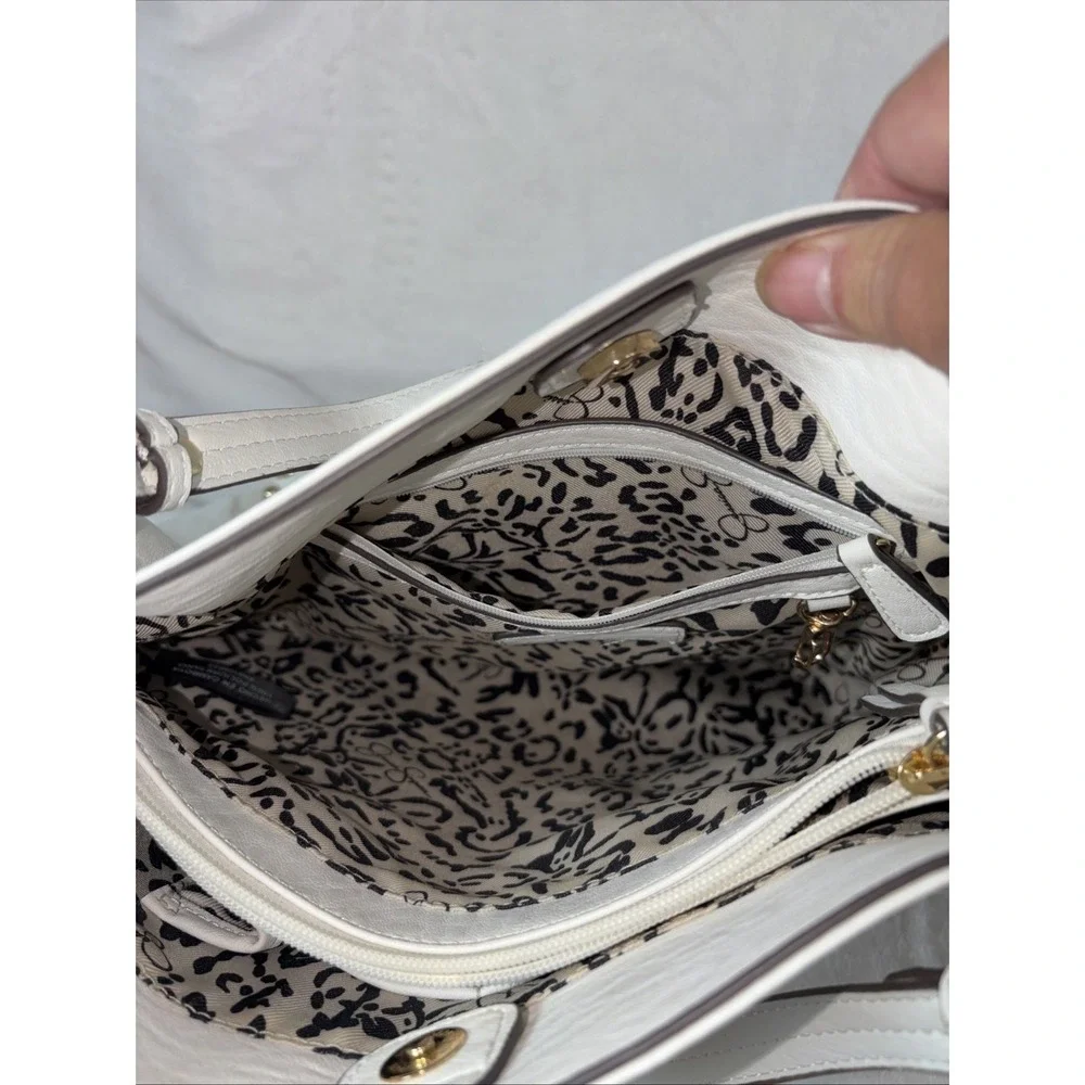 Jessica Simpson Camile White Studded Tote Handbag Purse Shoulder Bag‎ Large Hobo